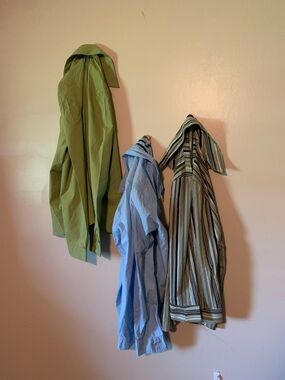 Notations Striped Button-Up Shirt in Green, Black, Cream
